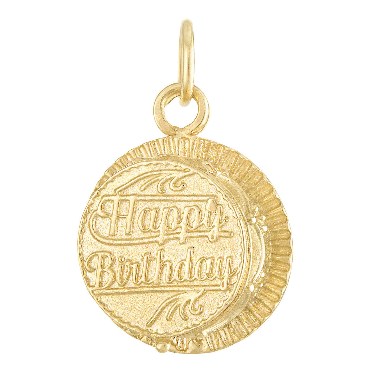 Birthday Cake 14K Gold Charm